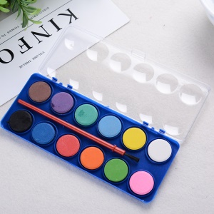 Set de peinture pour enfants Aquarelles solides 12 couleurs pastels solides