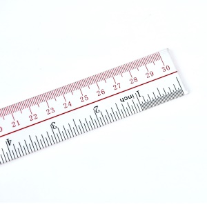 Règle transparente 30cm pour étudiants/bureau