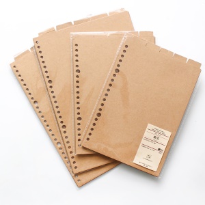 Papier mobile séparateur en cuir de vachette non imprimé A5/B5