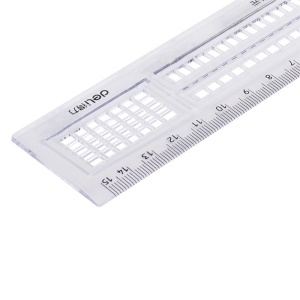 règle multifonctionnelle en plastique transparent