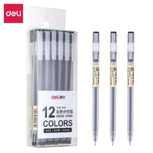 Deli  A119 stylo à billet à pointe fine de 0.5mm multicouleur d'encre