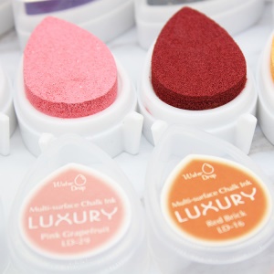 Boîtier d'encre pour empreinte 40 couleurs en forme de gouttelettes d'eau