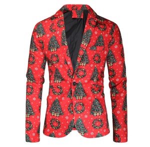 Veste casual pour hommes en tissu imprimé