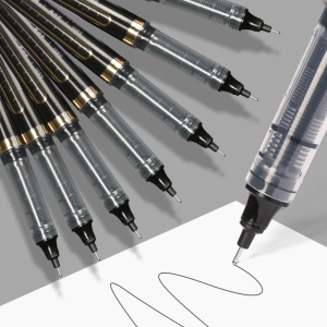 DeliS659 Recharges de stylo noir avec pointe extra fine 10 pièces/boîte