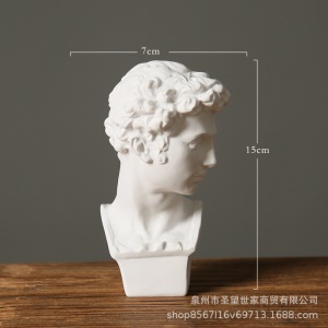 Tête de statue nordique en plâtre