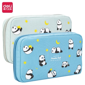 Deli Trousse scolaire en tissu oxford avec fermeture