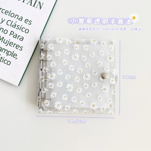 Livre à feuillets mobiles à boucle métallique et couverture transparent
