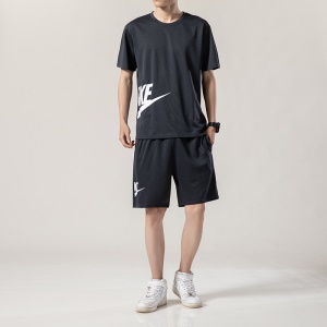 Ensemble sport et loisirs pour hommes (T-shirt + short) en polyester