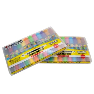 Marqueurs de couleur à double extrémité 6mm/4mm 12 couleurs/boîte
