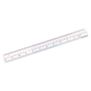 Règle transparente 30cm pour étudiants/bureau