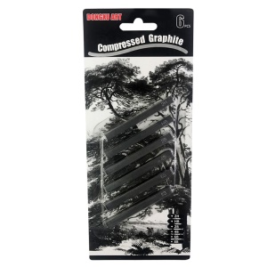 Set de 6 crayons à croquis en carbone 6,3 cm
