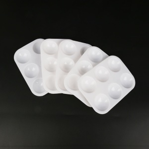 Palette d'art Carré en plastique avec six trous