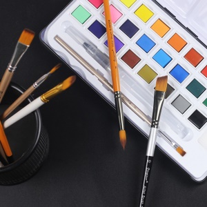 Ensemble de pinceaux Art Gouache Giorgione avec poils en nylon 5pcs