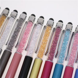 Stylo à bille avec cristal artificiel Stylo capacitif 1.0mm/0.7mm