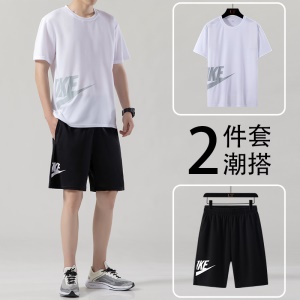 Ensemble sport et loisirs pour hommes (T-shirt + short) en polyester