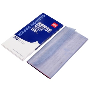 Deli 9370 papier carbone bleu 48k mince