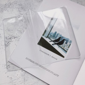 Couverture de cahier en PVC transparent