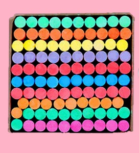 Craie blanche/couleur sans poussière en boîte de 100 pièces