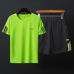 Ensemble sport et loisirs pour hommes (T-shirt + short) en polyester