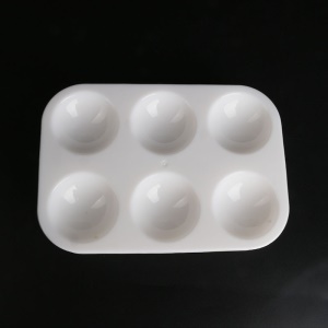 Palette d'art Carré en plastique avec six trous