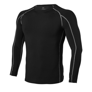 Vêtements de fitness pour hommes manches longues corps serré séchage rapide respirant