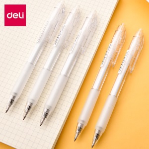 Deli A057B-01 Stylo à billet noir 0.5 mm 12 pièces/boîte