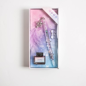 Set stylo en verre contenant 15 ml d'encre + étagère stylo