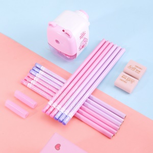 Kit de fournitures de bureau Deli (2*porte-crayons + 12*crayons + 2*gomme + 1*taille-crayon)