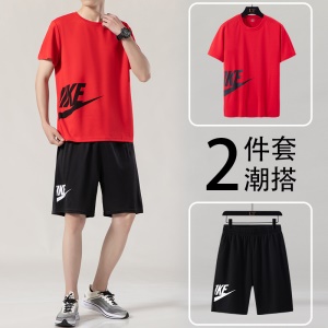Ensemble sport et loisirs pour hommes (T-shirt + short) en polyester