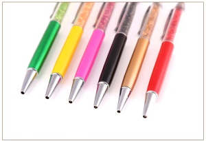 Stylo à bille avec cristal artificiel Stylo capacitif 1.0mm/0.7mm