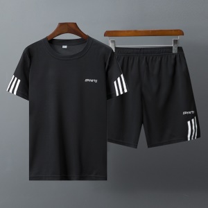 Ensemble sport et loisirs pour hommes (T-shirt + short) en polyester