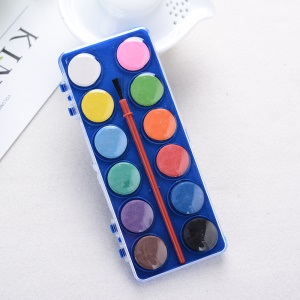 Set de peinture pour enfants Aquarelles solides 12 couleurs pastels solides