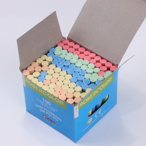 Craie blanche/couleur sans poussière en boîte de 100 pièces