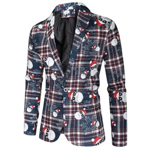 Veste casual pour hommes en tissu imprimé