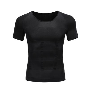 Justaucorps de sport manches courtes col rond noir/blanc