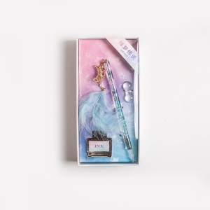 Set stylo en verre contenant 15 ml d'encre + étagère stylo