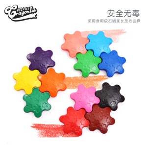 12 crayons de couleur en forme de flocon de neige