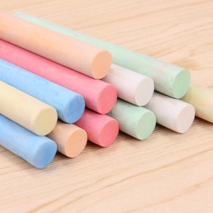 Craie blanche/couleur sans poussière en boîte de 100 pièces