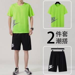 Ensemble sport et loisirs pour hommes (T-shirt + short) en polyester