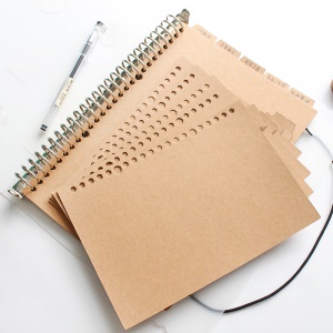 Papier mobile séparateur en cuir de vachette non imprimé A5/B5