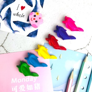 Gaine stylo en silicone pour enfants en plastique en forme petit poisson