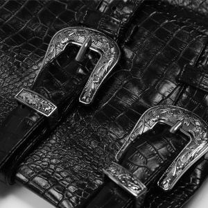 Manteau en cuir homme motif  peau de serpent