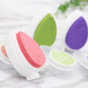 Boîtier d'encre pour empreinte 40 couleurs en forme de gouttelettes d'eau