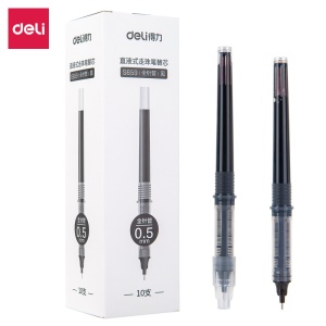DeliS659 Recharges de stylo noir avec pointe extra fine 10 pièces/boîte