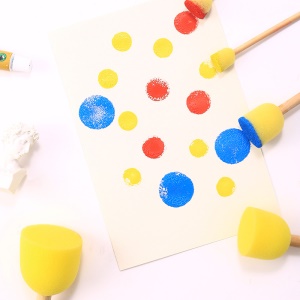 Ensemble de 5 éponges rondes en forme de champignon pour la peinture artistique