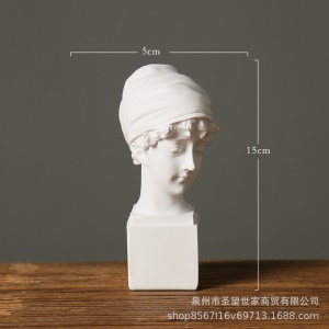 Tête de statue nordique en plâtre