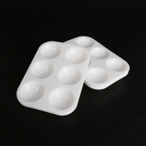 Palette d'art Carré en plastique avec six trous