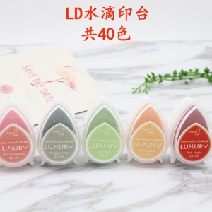 Boîtier d'encre pour empreinte 40 couleurs en forme de gouttelettes d'eau