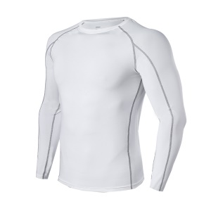 Vêtements de fitness pour hommes manches longues corps serré séchage rapide respirant