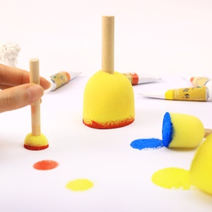 Ensemble de 5 éponges rondes en forme de champignon pour la peinture artistique